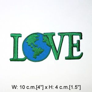 Love Earth Patch, Iron On Badge, Sustainable, DIY